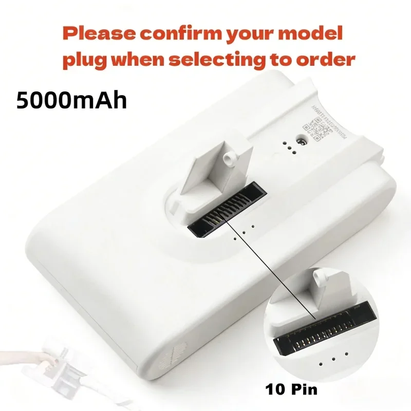 

5000mAh Li-ion Rechargeable Vacuum Cleaner Replacement Battery Spare Part for Dreame V8 V10Pro V9P XR VVN3 VVN5 Cordless Models