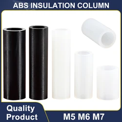 M5 M6 M7 Black White Nylon Sleeve Spacer Pillar ABS Plastic Insulation Isolation Pillar PCB Board Support Spacer 100Pcs-200Pcs