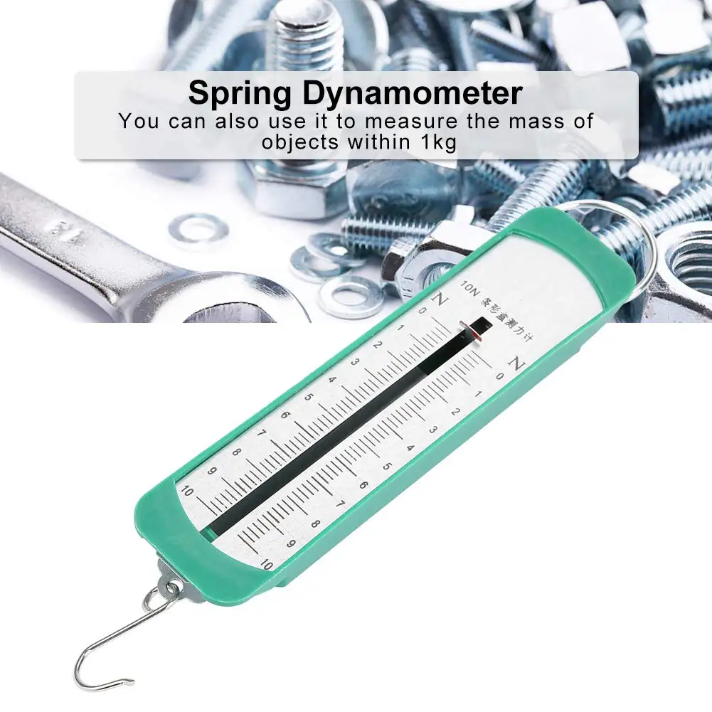 Dynamometer Newtons Force Meter Spring Scale, 10N Newtons Meter Spring Dynamometer Bar Physics Mechanical Experiment Instrument