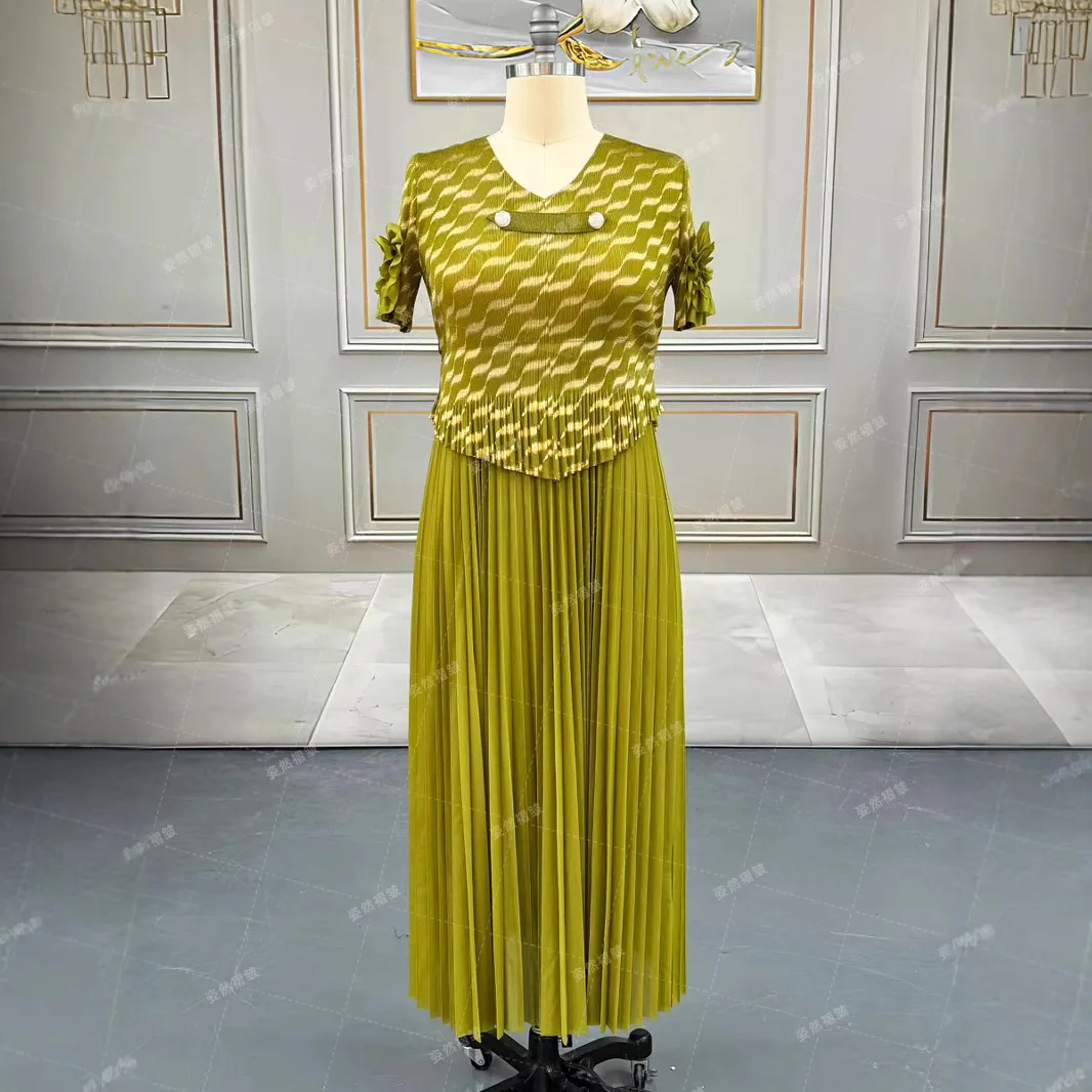 2025 Luxury Dresses for Women Elegant and Beautiful Gowns Miyake Pleated Dress Party Evening Prom Formal Female Fashion