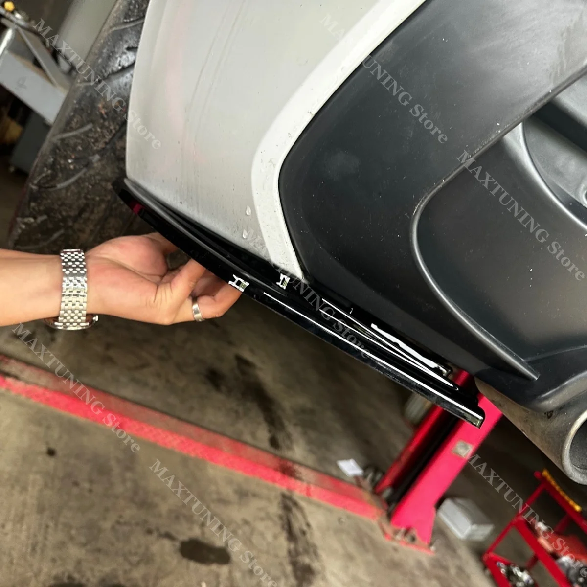 Para bmw série 1 f20 f21 2011-2019 amortecedor traseiro divisor saia lateral extensão difusor lábio spoiler kit acessório exterior do carro