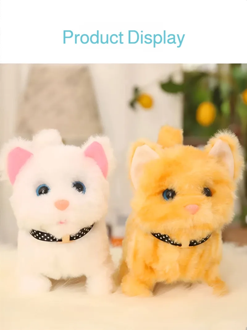 Electric kitten machine pet cat simulation will move will call plush toys