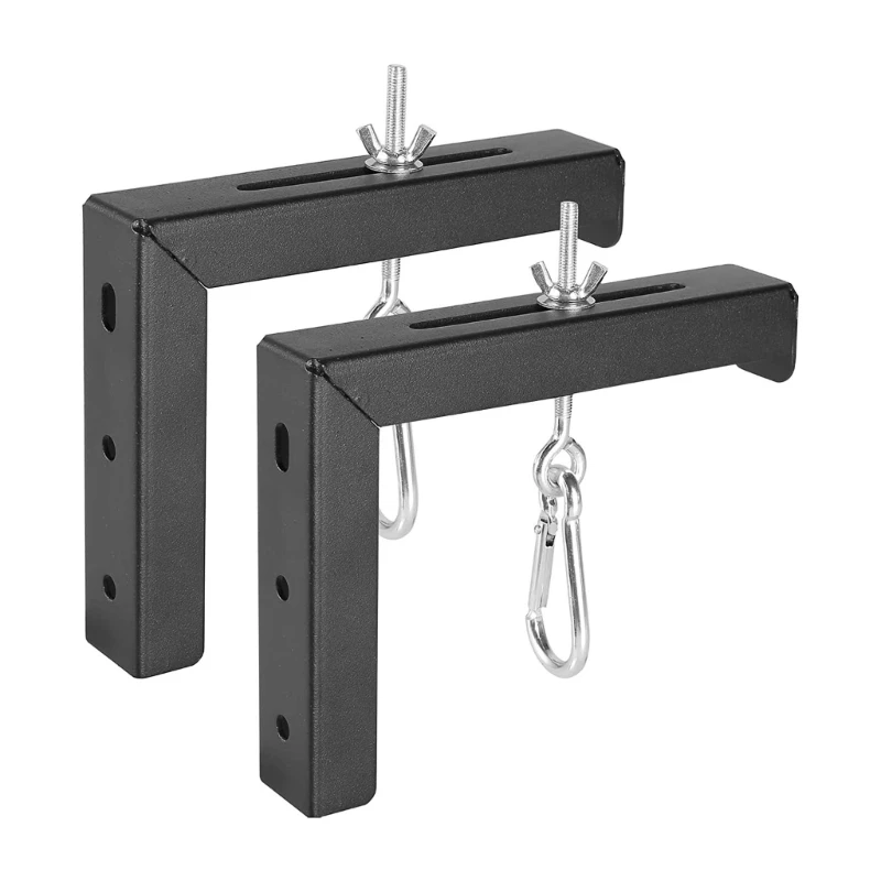 Wall and Ceiling Projector Screen Brackets, 6Inch Extendable Arms with Hooks Easy Installation Holds 80Lbs Holder