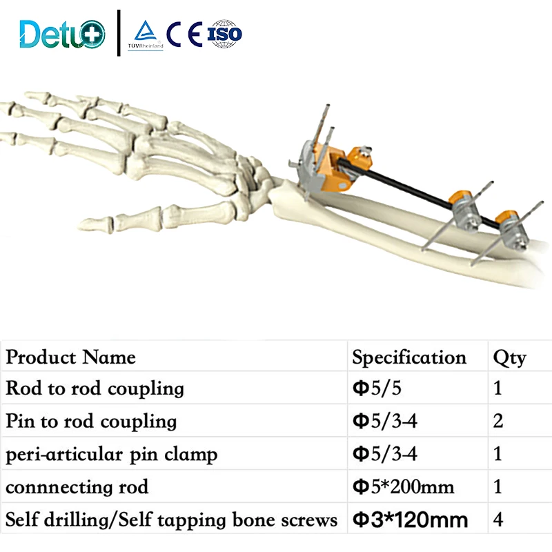 Hoffmann Type Orthopedic External Fixator, Ulna Radius Type For Ulna & Radius Fracture Fixation