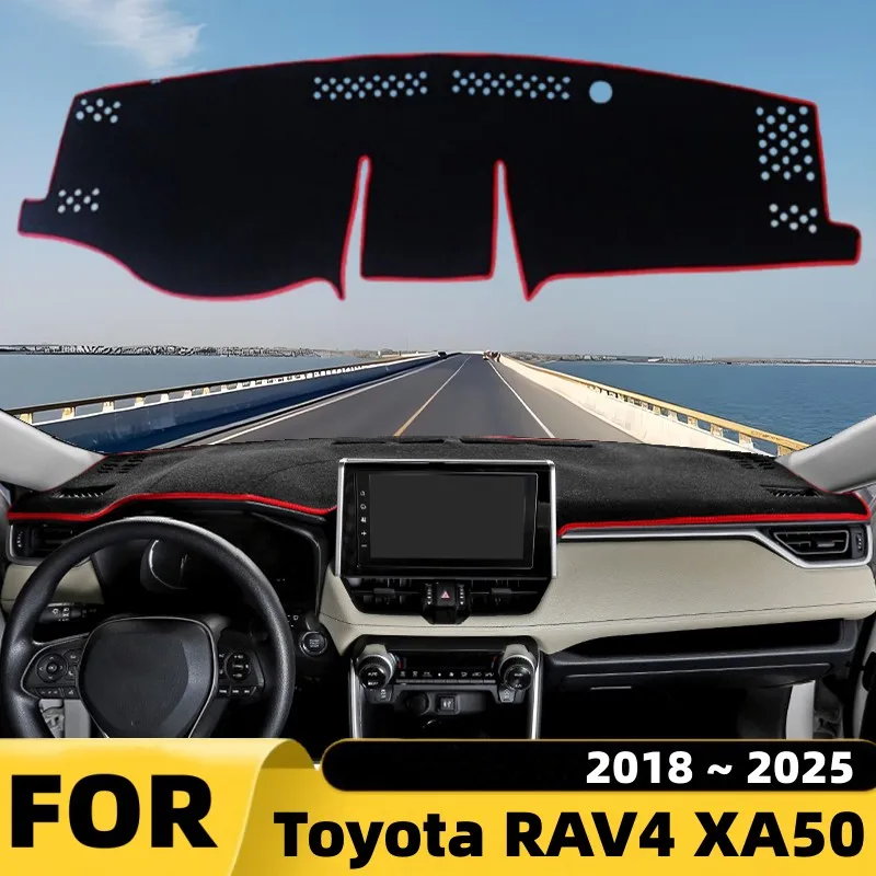 Für Toyota RAV4 XA50 2019-2025 RAV 4 Hybrid Auto Mittelkonsole Armaturenbrett-Abdeckung Sonnenschutz Anti-UV Teppich Rutschfeste Unterlage Zubehör