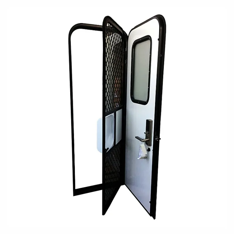 

Good Sealing Performance Aluminum Swipe Card Lock RV Door With Caravan Trailer