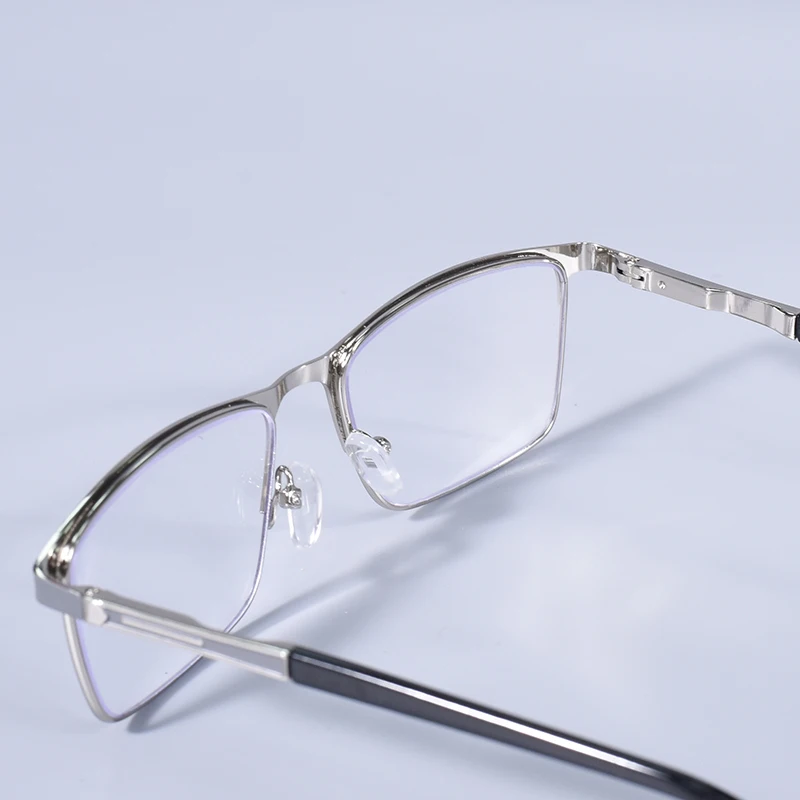 Männer Blau licht blockieren Lesebrille für Männer Metall Rahmen Magazin Leser Übergroßen Frühling Scharnier Rahmen Doppel Farbe + 125 + 175 + 22 – Detail 24