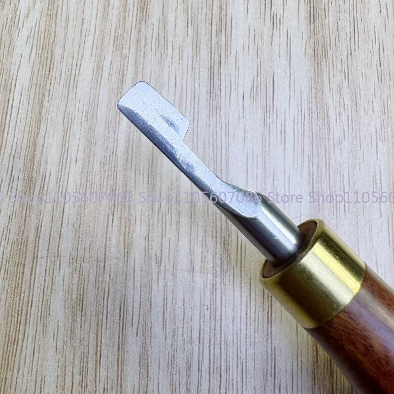 Watch Repair Tool, Dual-use All-steel Wooden Handle Thin-mouth Pry Knife, Bottom Cover Knife, Back Cover Knife - view 3