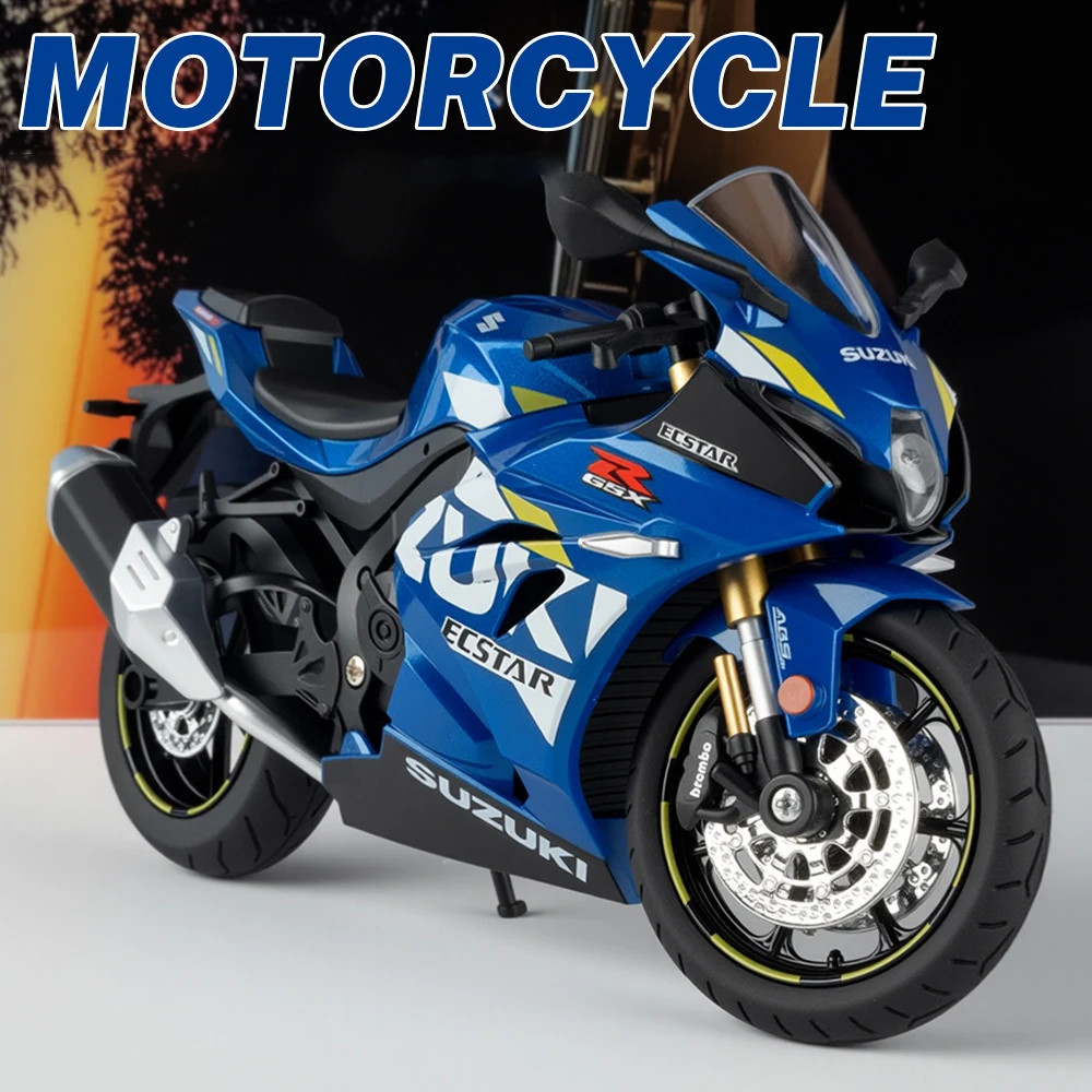 

1:12 Suzuki GSX1000R сплав литая модель мотоцикла коллекция транспортных средств звук и свет внедорожный автоцикл игрушечный автомобиль