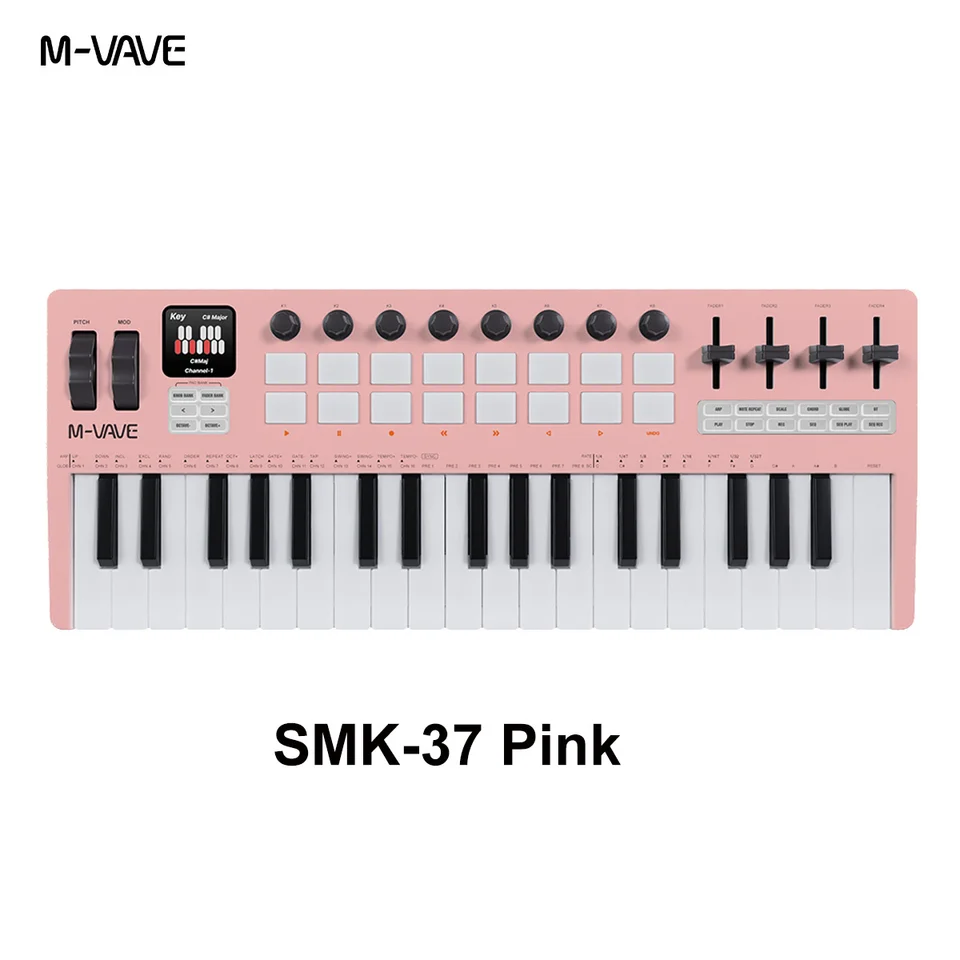 M-VAVE SMK-37 Pro New Wireless MIDI Keyboard All-in-One Synth