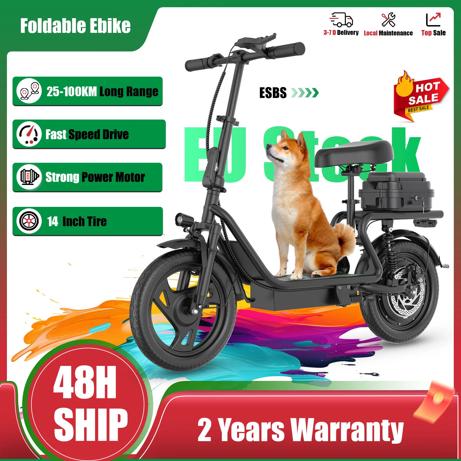 NEU 2026 AOVOPRO Elektrofahrrad 10,4/22,5AH Akku 14 Zoll Reifengröße Offroad-Elektrofahrrad 40-100KM Schnelle Reichweite Mountainbike E-Bike
