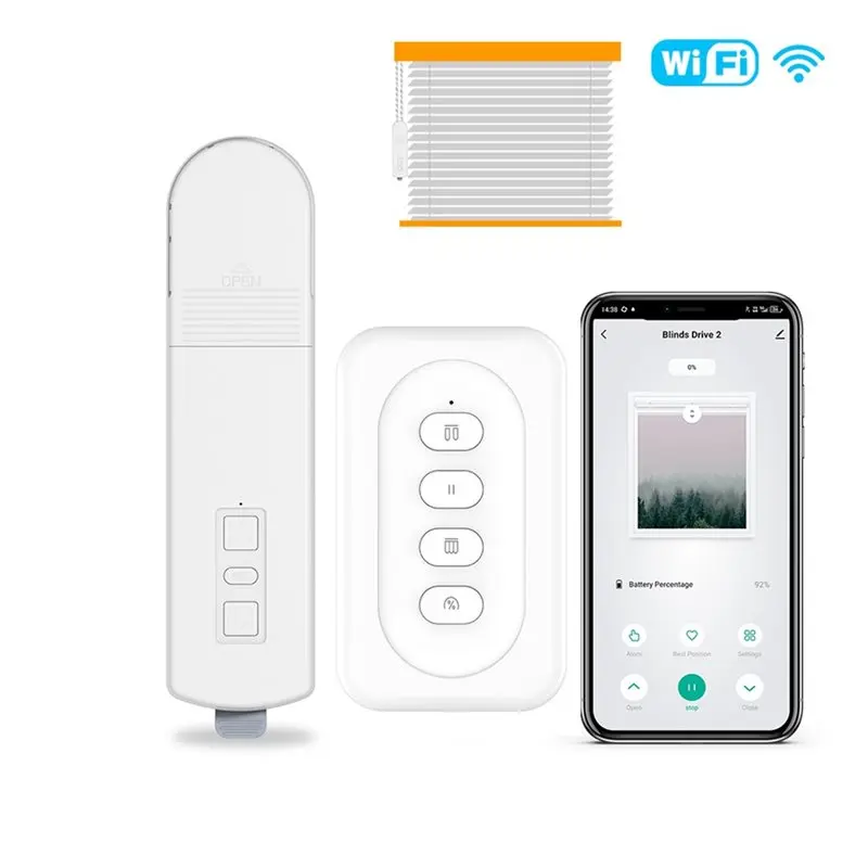 AA76-Tuya Smart Zigbee Gemotoriseerde Rolgordijnen Gordijn Afstandsbediening Werkt Afstandsbediening Elektrische Snoer Rolgordijnen