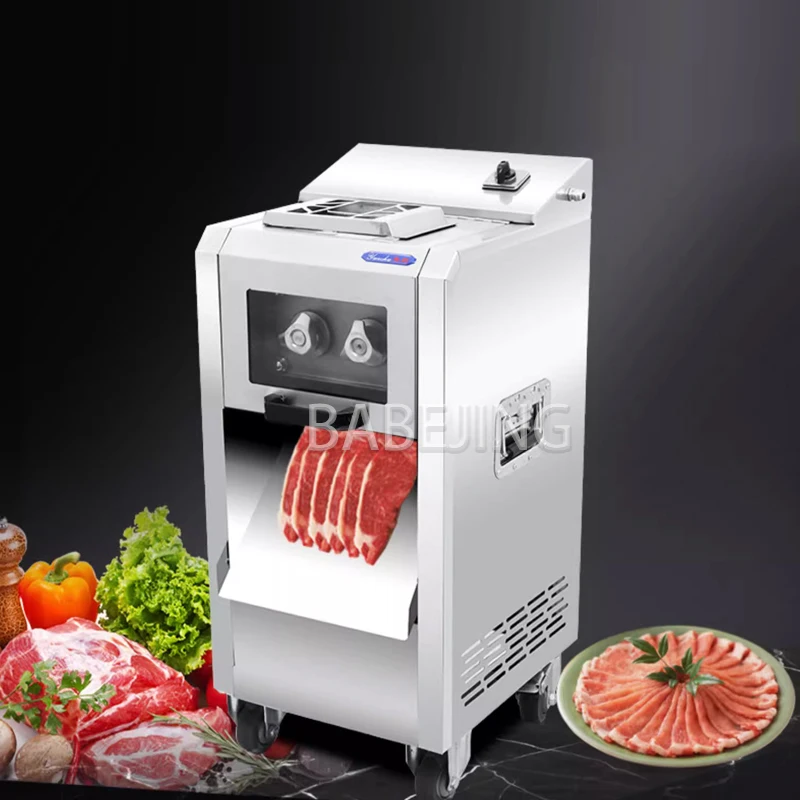 Vertical Electric Meat Cutter, Commercial Stainless Steel Automatic Vegetable Cutter, Household Appliances