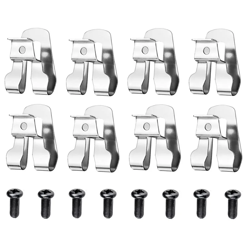 

8 PCS Belt Clip For Ryobi Belt Hook With Screw Silver For Ryobi And Ridgid 18 Volt Tools 633586002, For Ryobi -A74P