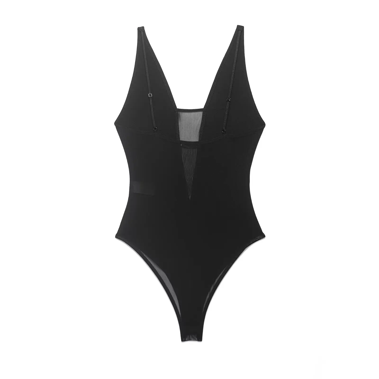 BSAY Black V-neck See Through Jumpsuit Summer New Sexy Slim Fit Nightclub Party Bodysuit Streetwear Chic Ladies Tops Mujer