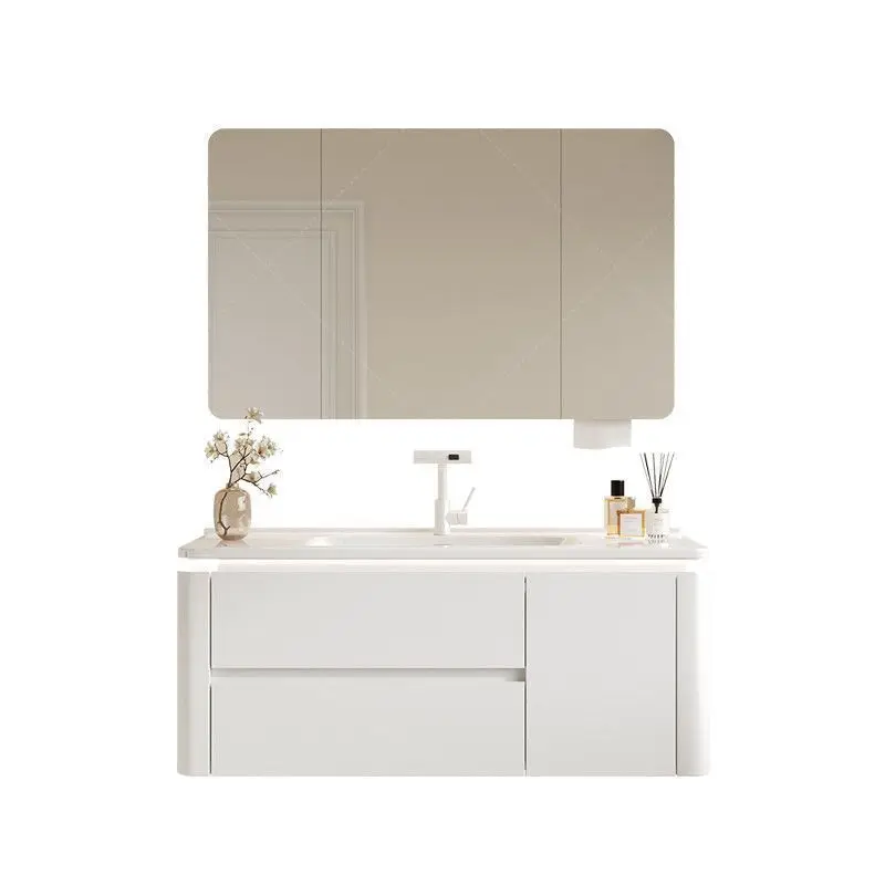 

Bathroom Cabinet Ceramic Integrated Basin Cream Wind Toilet Hand Washbasin Cabinet Combination