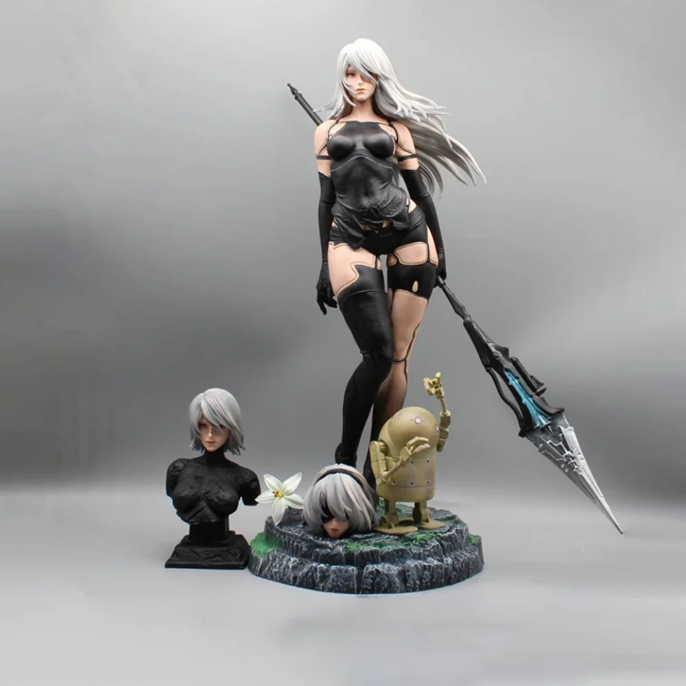 Play Arts Kai NieR:Automata 2, modelo de figura de acción, modelo de PVC móvil, edición Deluxe, tipo B, 2B, juguetes articulados, regalo, 50cm