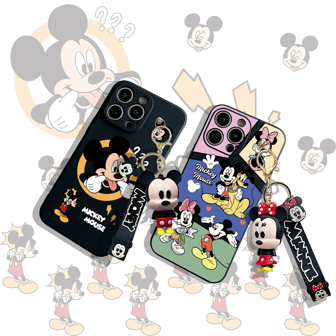 For Motorola Moto X30 G31 41 51 71 60 50 30 E20 30 40 7 Edge 20 G Power Style Naughty Minnie Case With Keychain