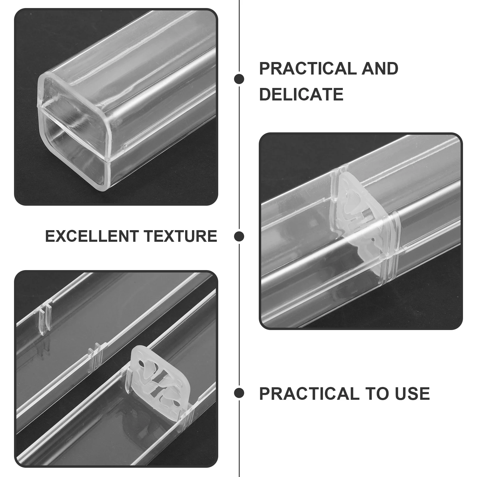 10 قطعة حاوية أقلام شفافة صندوق رصاص شفاف مع حلقة ثابتة مادة بلاستيكية قوية استخدام طويل الأمد لأقلام الحبر قلم حبر جاف