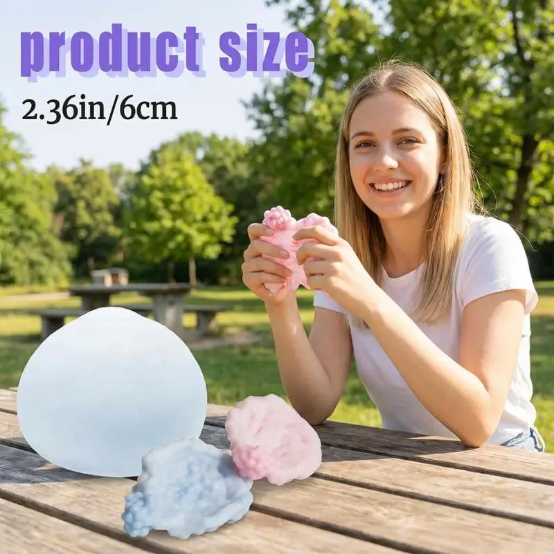 Sensory Moldable Squeeze Balls Soft Stretchy Stress Relief Toy Ideal Gift for Coworkers Office Desk Use