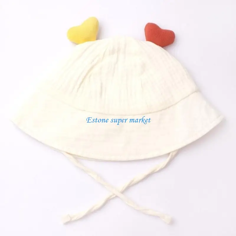 090B Baby Sun Protections Hat Cotton Fisherman Caps with Adjustable Hat Circumference