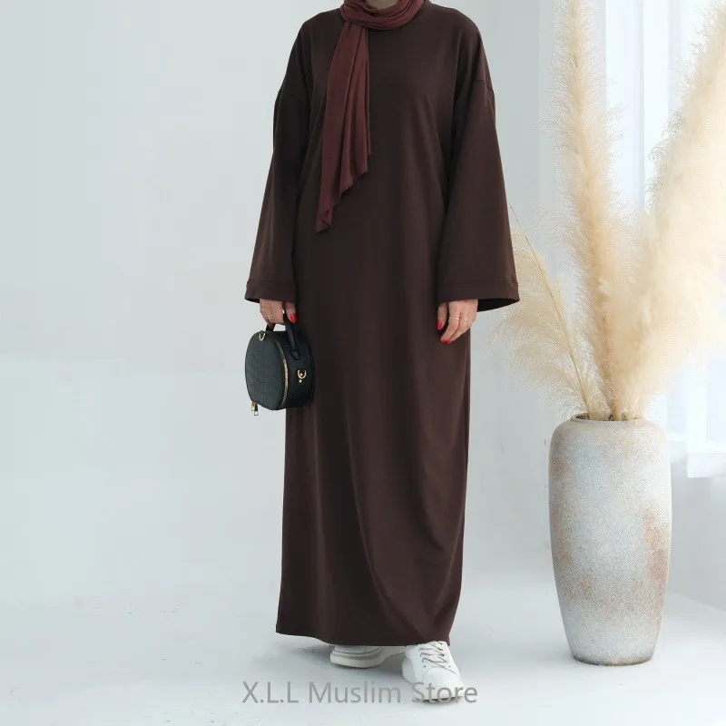 Eid Modest Muslim Ramadan Morocco Long Robe Sweater Dresses Dubai 2024 Luxury Long Loose Kebaya Kaftan Women\'s Prayer Garment