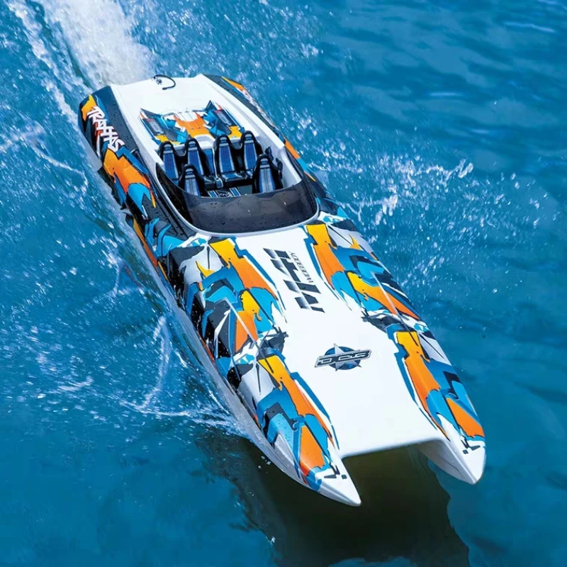 RC de alta velocidade Jet Boat modelo com controle remoto, elétrico sem escova CatBoats, brinquedo presente, competição Racing, M41