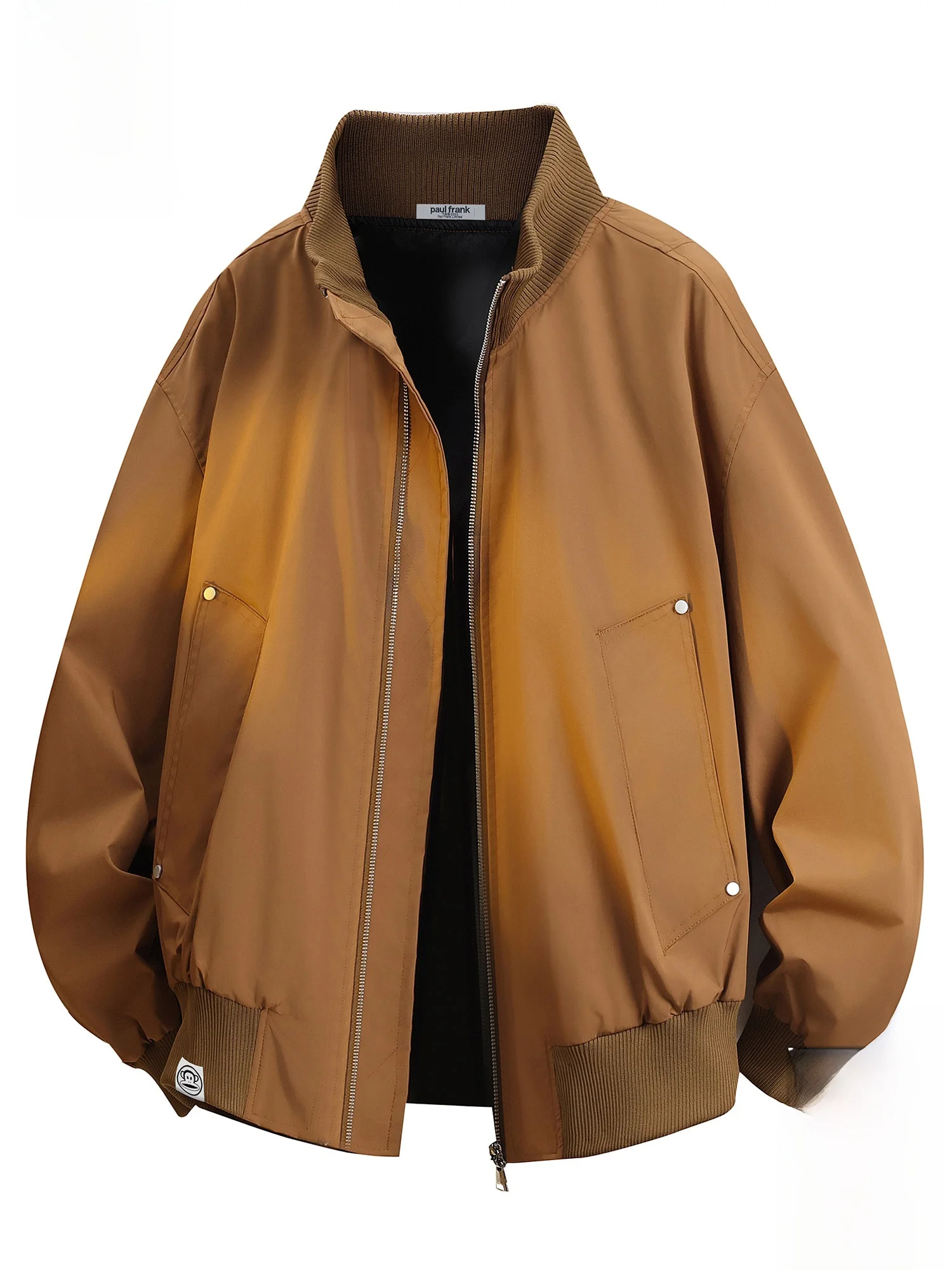 

Мужская демисезонная куртка Paul Frank в стиле ретро, повседневная, на молнии, из полиэстера, прочная, молодежная, стильная