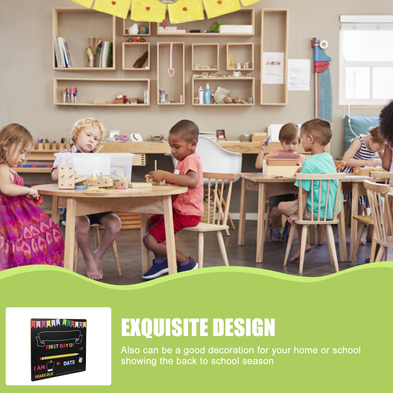 Children Accessory Double-sided School Board Kids Sign Back to Season Multi-function