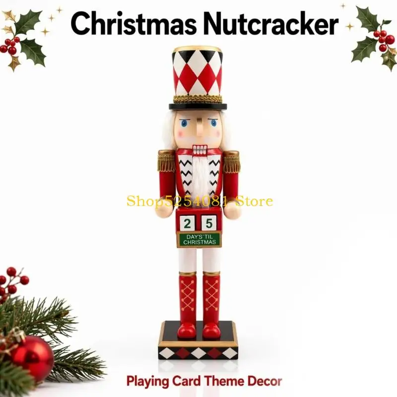 AXYC Playing Card Soldier Figure Christmas Advent Decoration for Tabletop