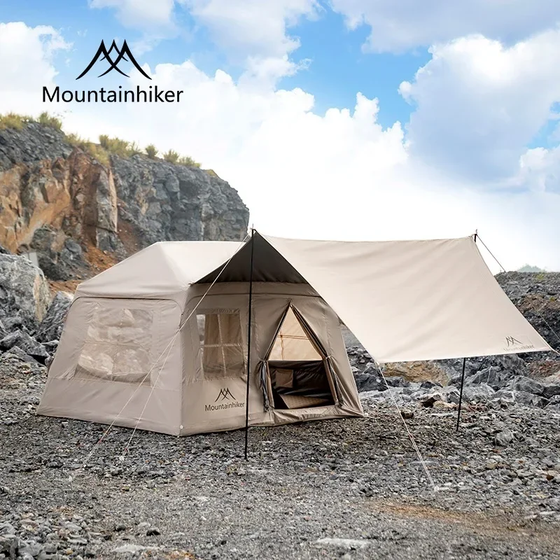

MOUNTAINHIKER Outdoor Camping Manual Inflation Tent Anti-UV Shade Waterproof 3-5 Person Air Tent Hiking Quick Open Beach Fishing