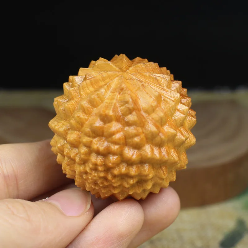 1pcs 마사지 Massage Relax Muscle Durian Thorn Wood Health Ball Hand Fitness Stimulating Acupoints Foot Body Massage Healthcare Ball