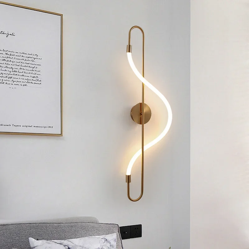 

Modern Musical Note Wall Lamps Living Room Decorating Minimalist Bedside Luster LED Lights Indoor Wall Sconce Aisle Lighting