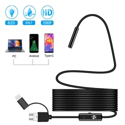 Mini Endoscope Camera 3-In-1 Support Type C Micro USB Interface Waterproof Camera Borescope Inspection For Android Mobile Phone