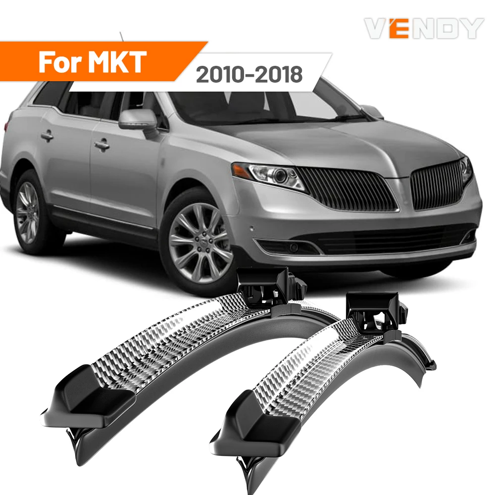 

For Lincoln MKT 2010-2018 2011 2012 2013 2014 2015 2016 2pcs Front Windshield Wiper Blades Windscreen Wipers Carbon Fibre &Black