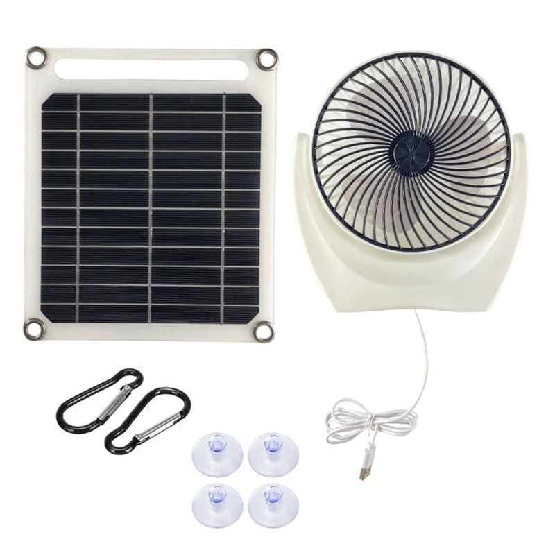 

6W Solar Exhaust Fan Air Extractor Mini Ventilator Solar Panel Powered Fan For Dog Chicken House Greenhouse Home