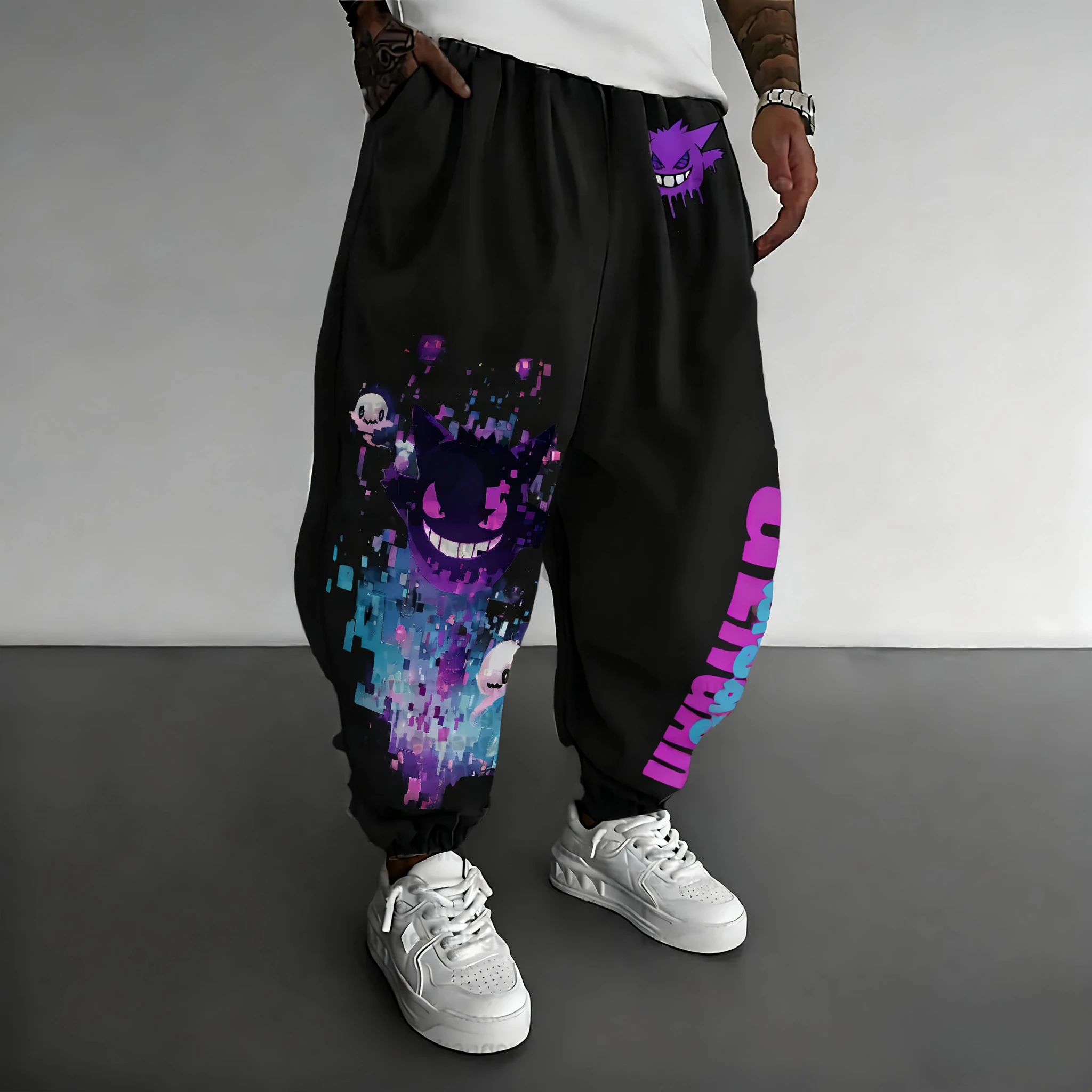 

Pokémon Cartoon Printed Sweetpants 2025 Autumn/Winter New Men's and Women's Street Hip Hop Y2K Casual Loose Sports Tapped Pants