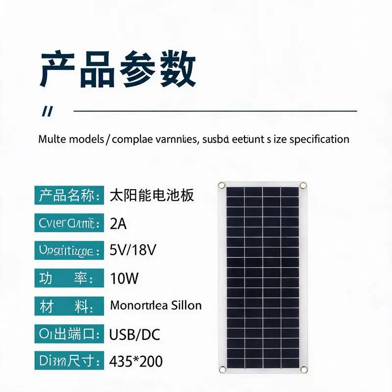 18V10W Solar Flexible Panel Usb Charging Outdoor Convenient High Efficiency Power Generation Energy Storage Solar Panel