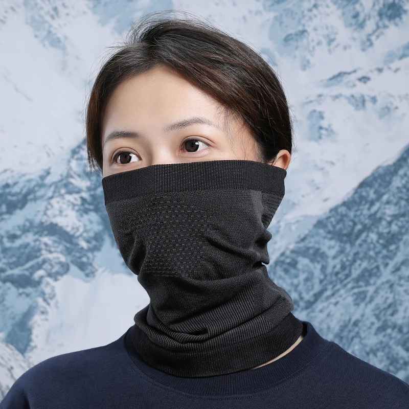 WESTBIKING Thermal Windproof Cycling Mask Knitted Neck Warmer Winter Running Hiking Skiing Cap Bicycle Face Cover Cycling Scarf