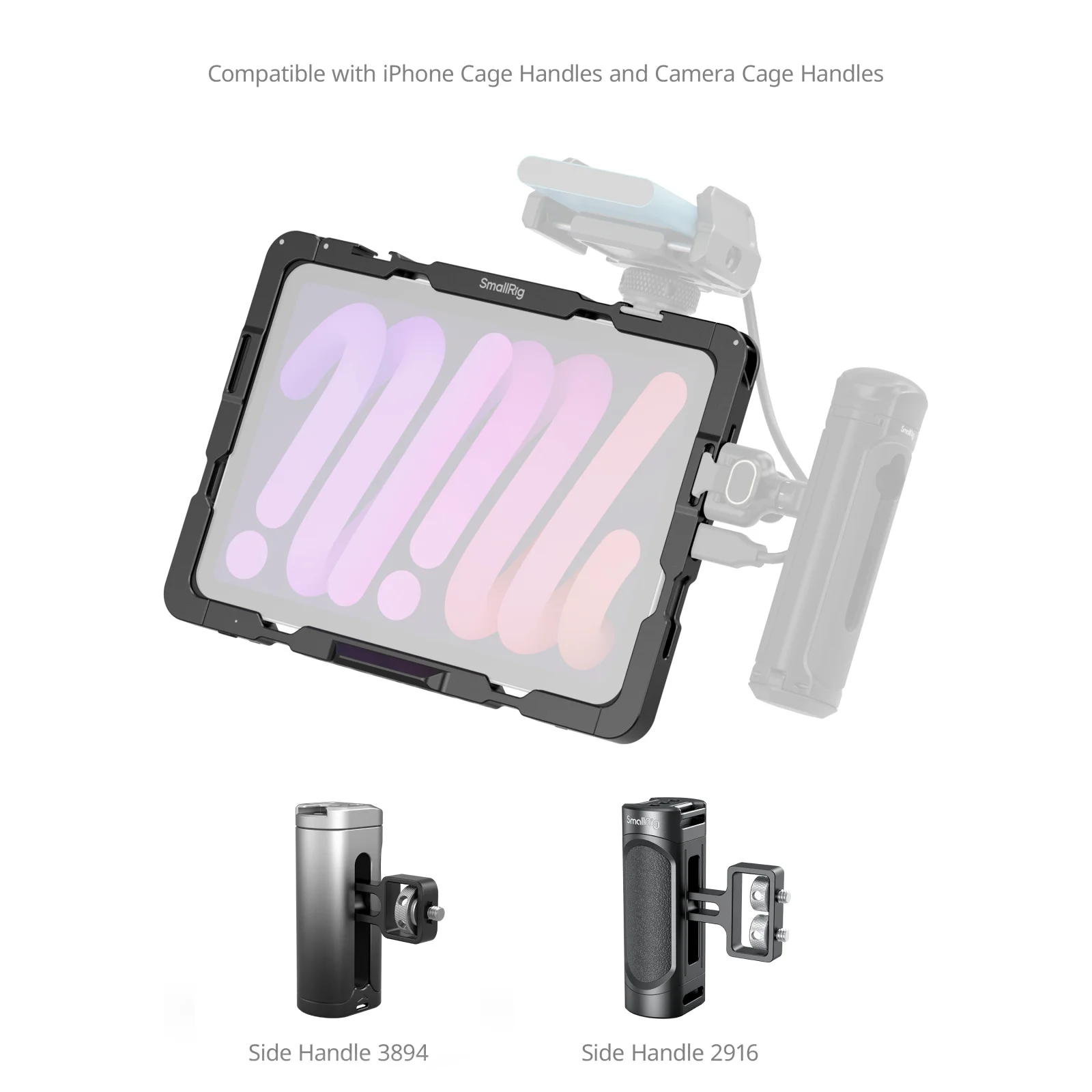 SmallRig-Transrail pour iPad mini 6 / A17 Pro, installation de bureau, montage rapide, avec pare-soleil MD5058, interfaces polyvalentes