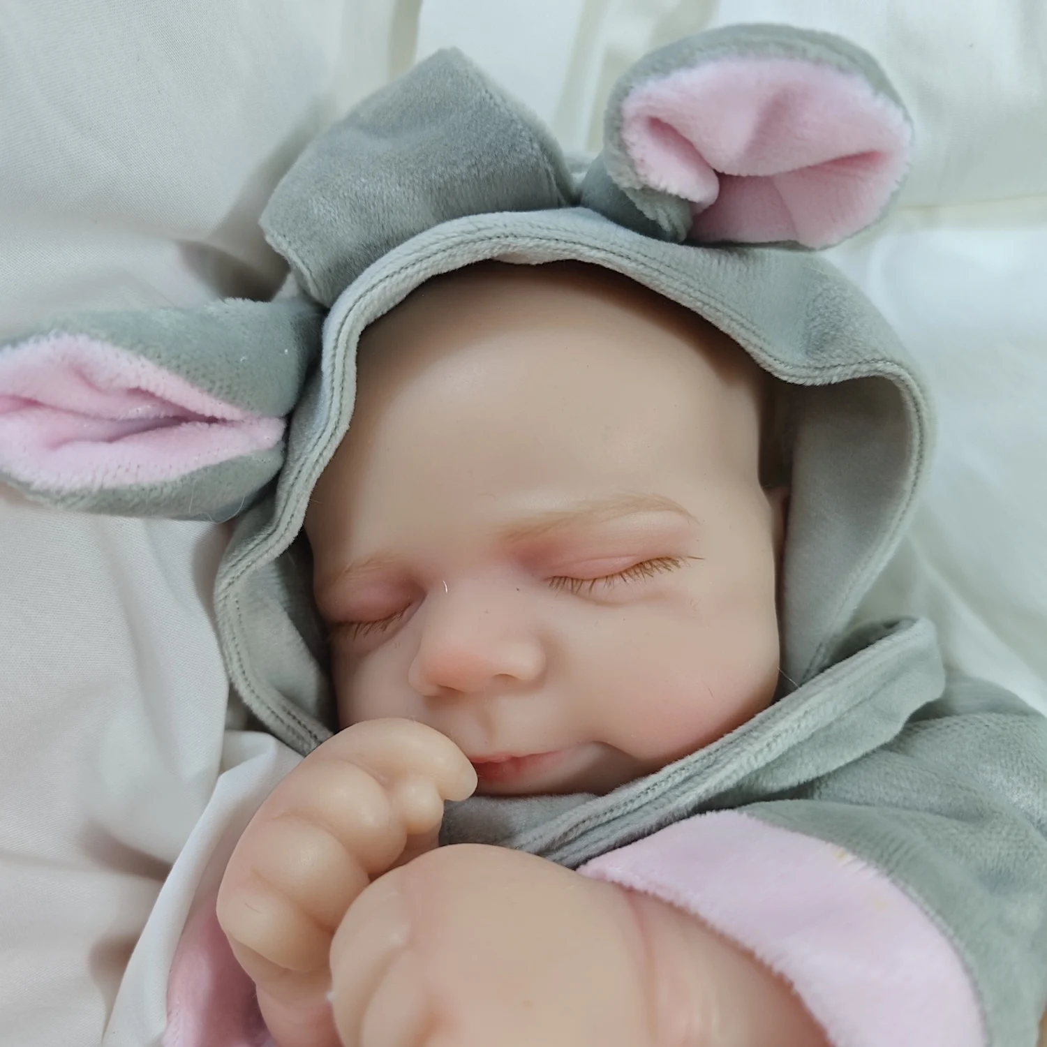 13 Inch Pascale Reborn Doll Full Solid Silicone Flexible Elastic Super Soft Cute Squishy Silicone Lifelike Washable Reborn