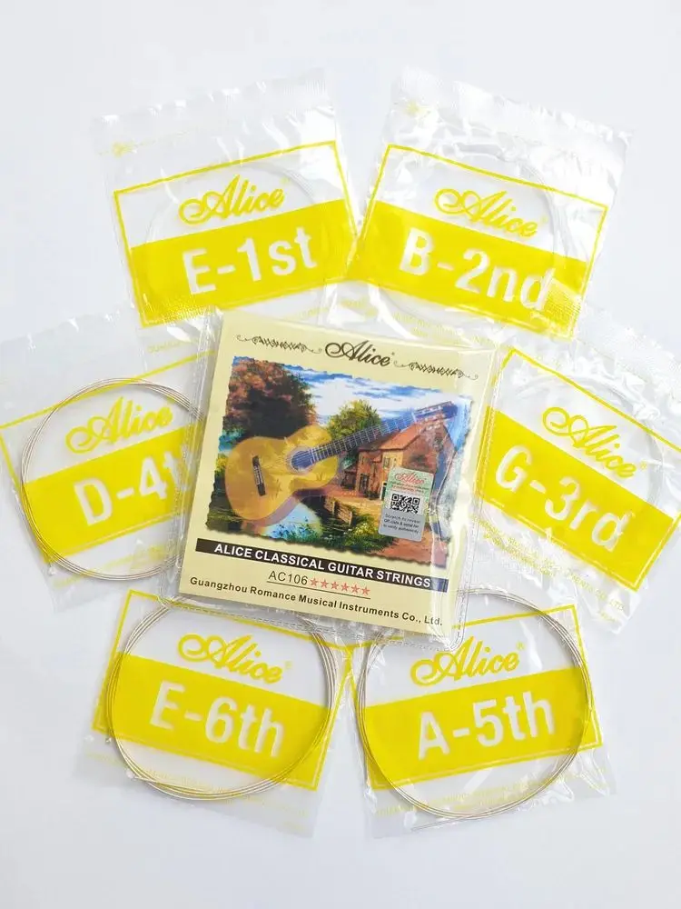 Alice 10 Sets Nylon Classical String Digit String Best Seller Guitar Rope Super Light Copper Alloy Wound Anti-Rust Guitarra Part