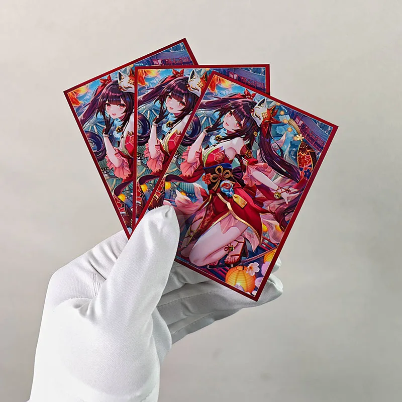60pcs/set Honkai : Star Rail Sparkle Black Swan Flash Card Sleeve Anime Game Collection Card Protective Cover Gift Toy 67*92mm
