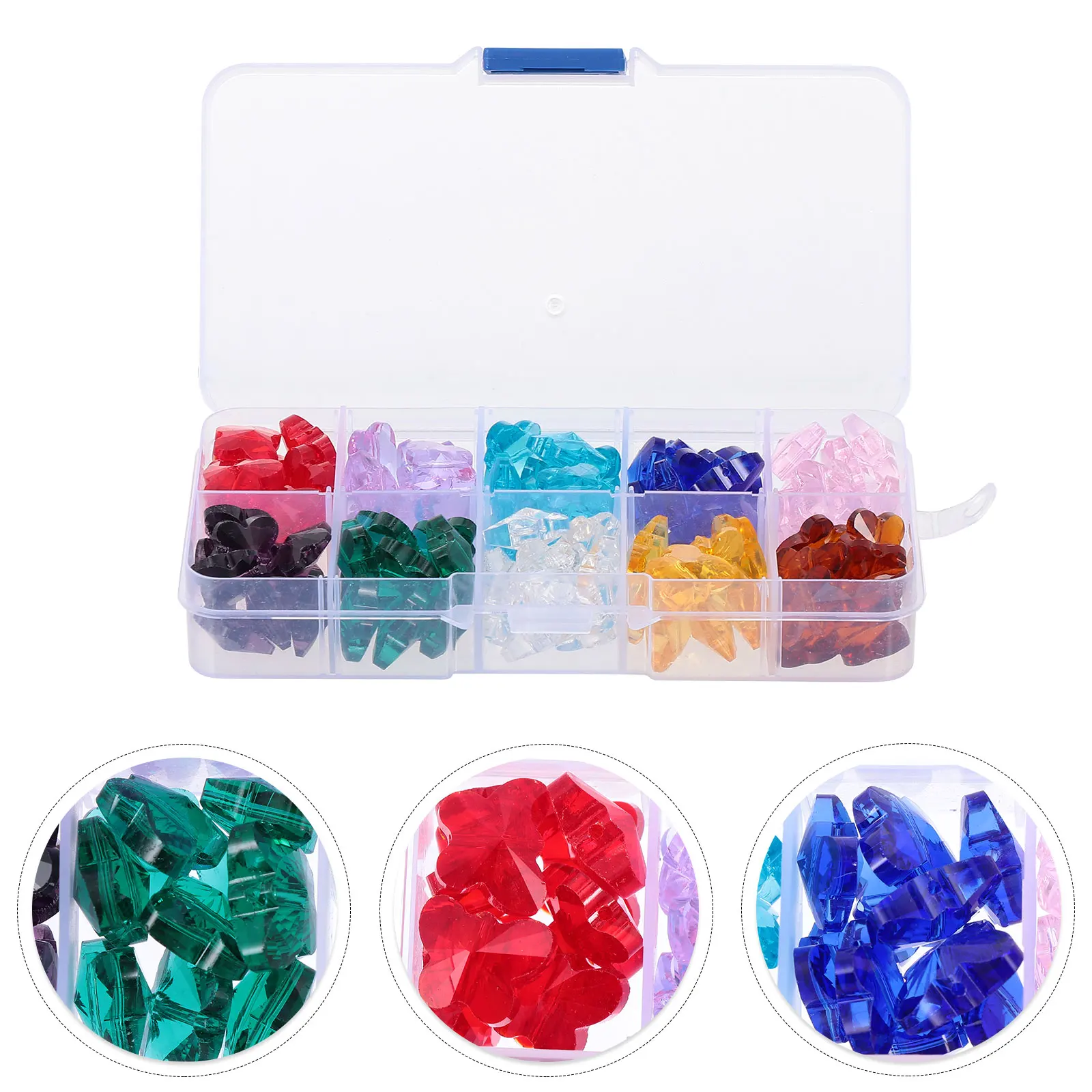 

Clear Faceted Crystal Pendant Loose Beads Bulk DIY Jewelry Making Accessories for Bracelet Necklace Craft Decoration Supplies
