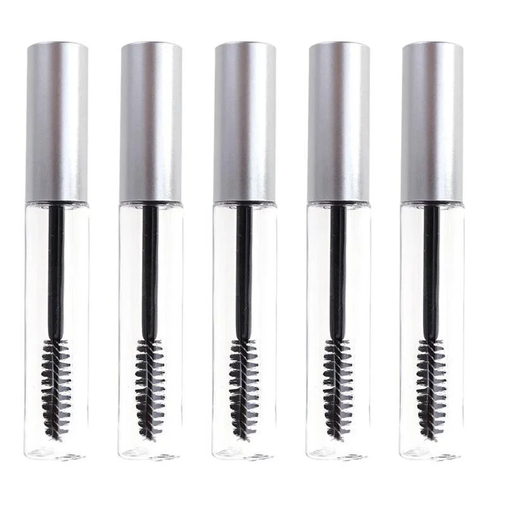 10ml 5PCS Empty Mascara Tube Eyelash Cream Vial Liquid Bottle  Cosmetic Container with Leakproof Black Cap Contains Funnel