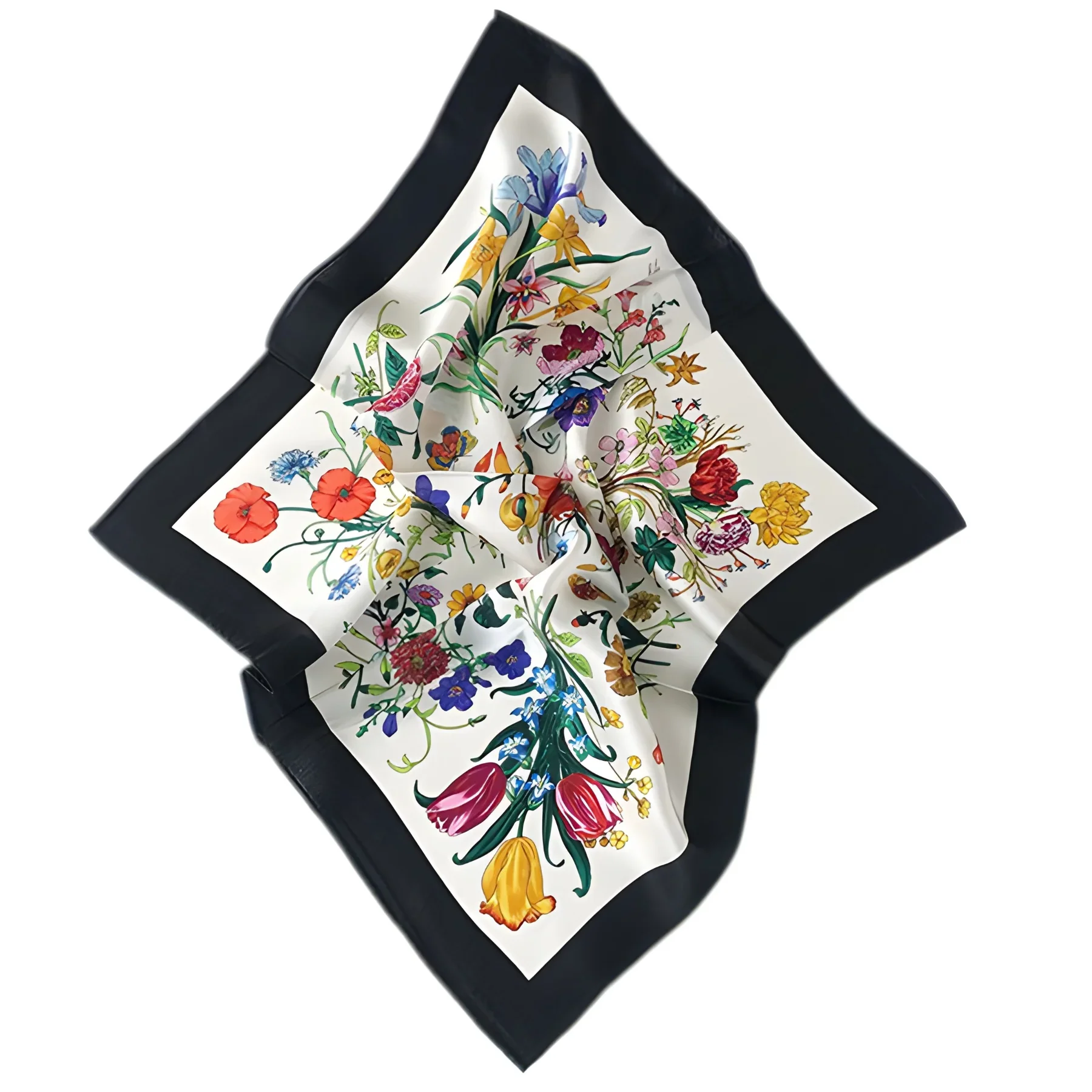 

100% Mulberry Silk Scarf 53cm Square Unisex Elegant Headscarf Kerchief Handkerchief Super Gift for Men And Women