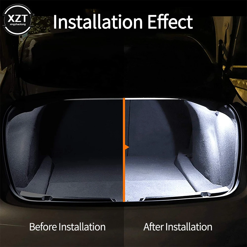 Tesla Model 3Y S X için Ultra parlak İç LED Aydınlatma Ampuller Kiti Aksesuarları Fit Bagaj, Frunk, Kapı Su birikintisi, Ayak Kuyusu Işıkları