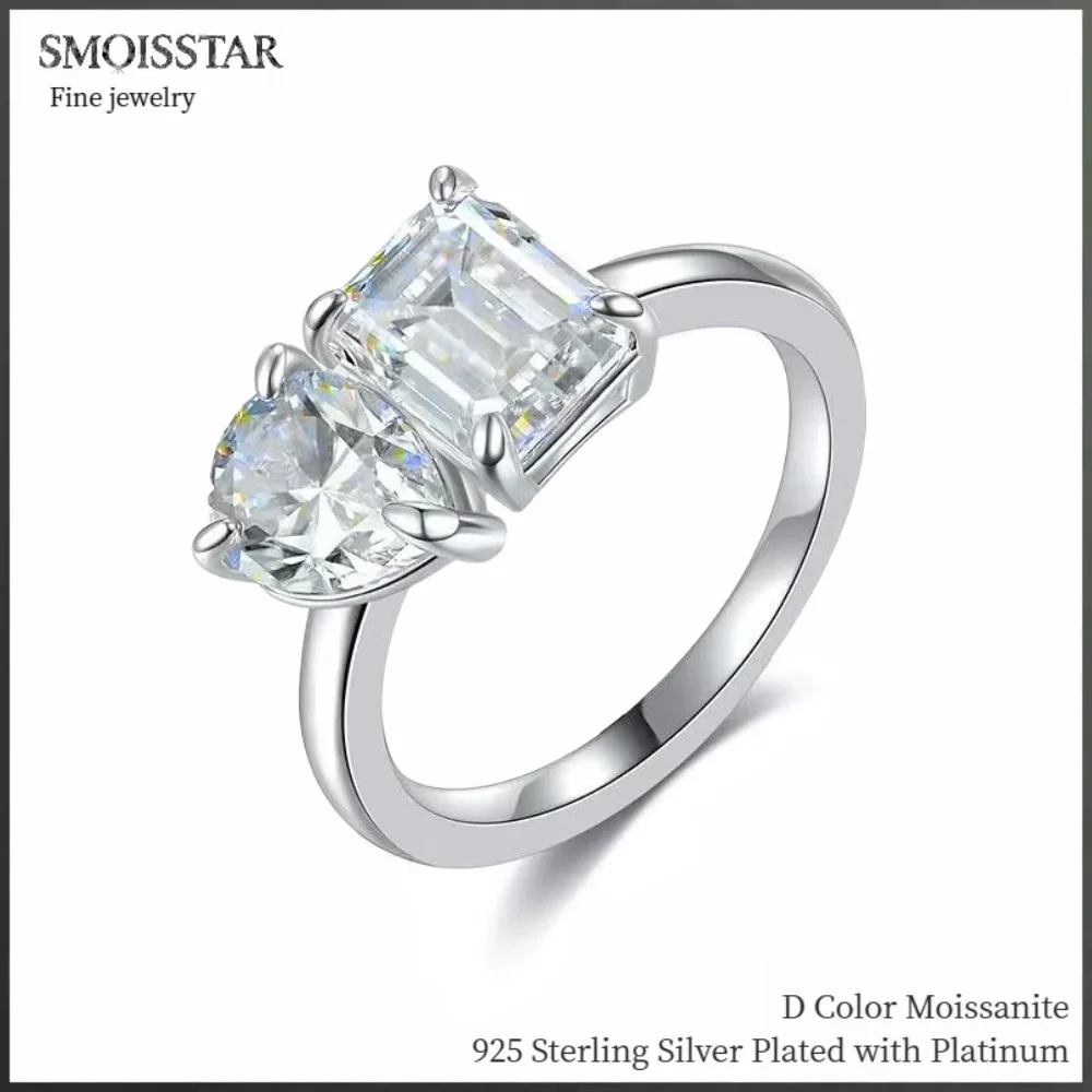 Moissanite Ring Dou…