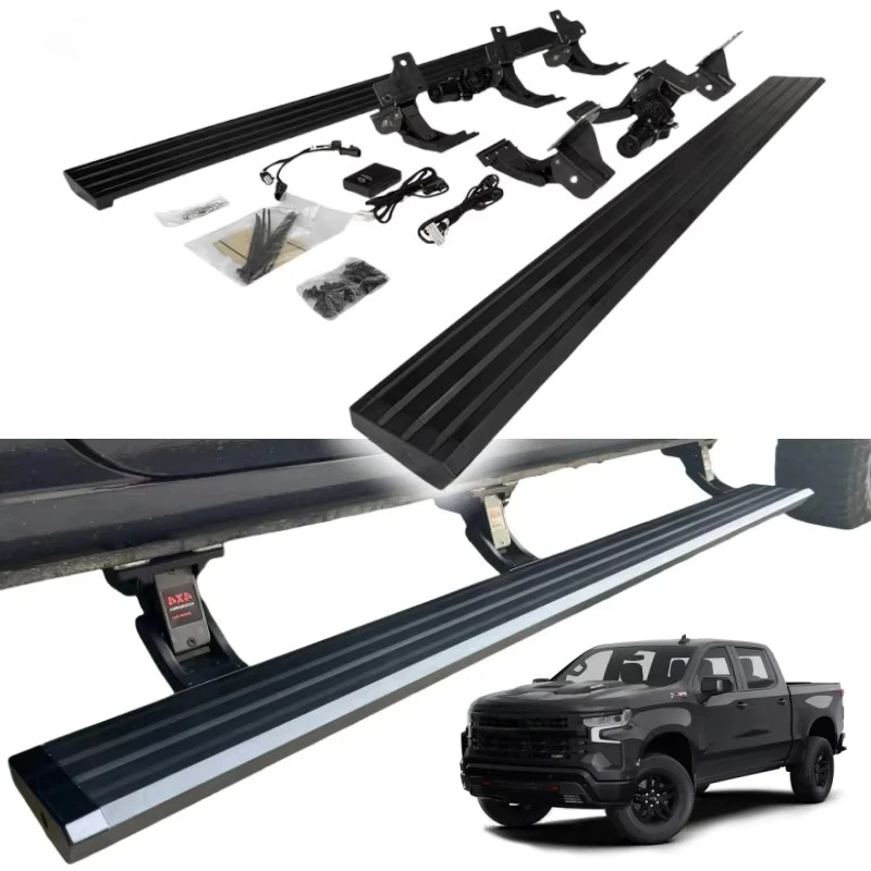 2018 2019 2025 Chevrolet Truck Crew Cab Aluminum Power Running Boards Electric Side Steps for Chevy Silverado 1500 ZR2