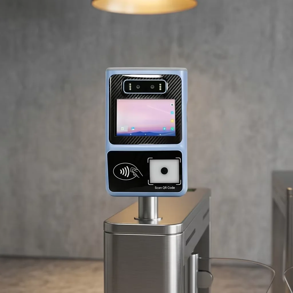 Bus Validator Face Recognition WiFi  Bus Automated Fare Collection Device With QR CodeReader For Amusement Park